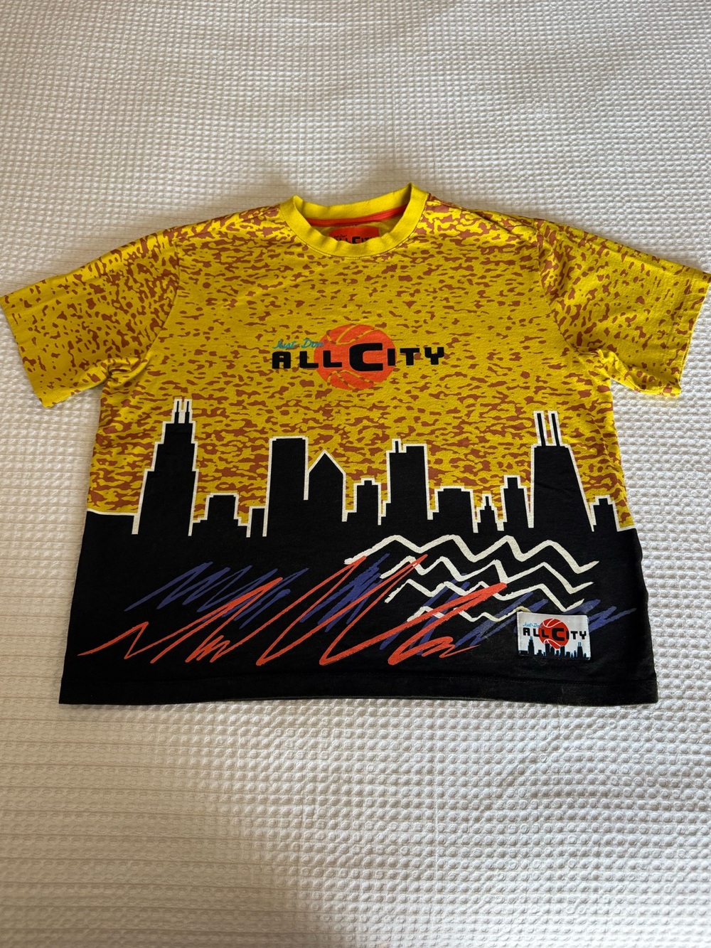 Just Don All City Yellow Short-Sleeve graphic T shirt like new - Picture 1 of 5